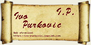 Ivo Purković vizit kartica